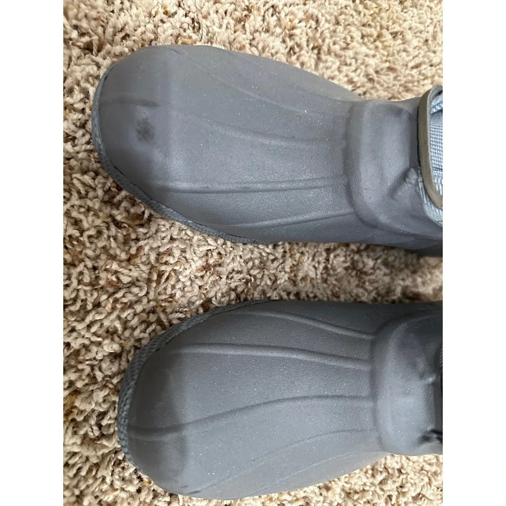 Sperry Saltwater Duck Boots Womens 8 Grey Waterproof Rain Snow STS84383